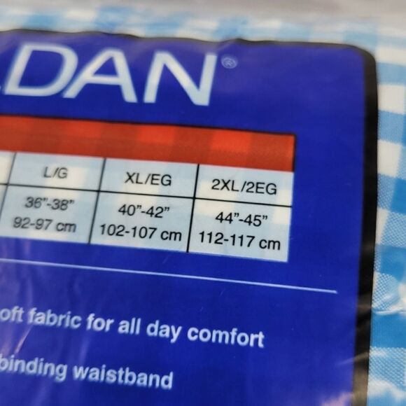 NEW 4 PAIR 2XL 44 45 46 premium cotton boxers BLUE boxer shorts  Gildan NWT - Picture 4 of 5